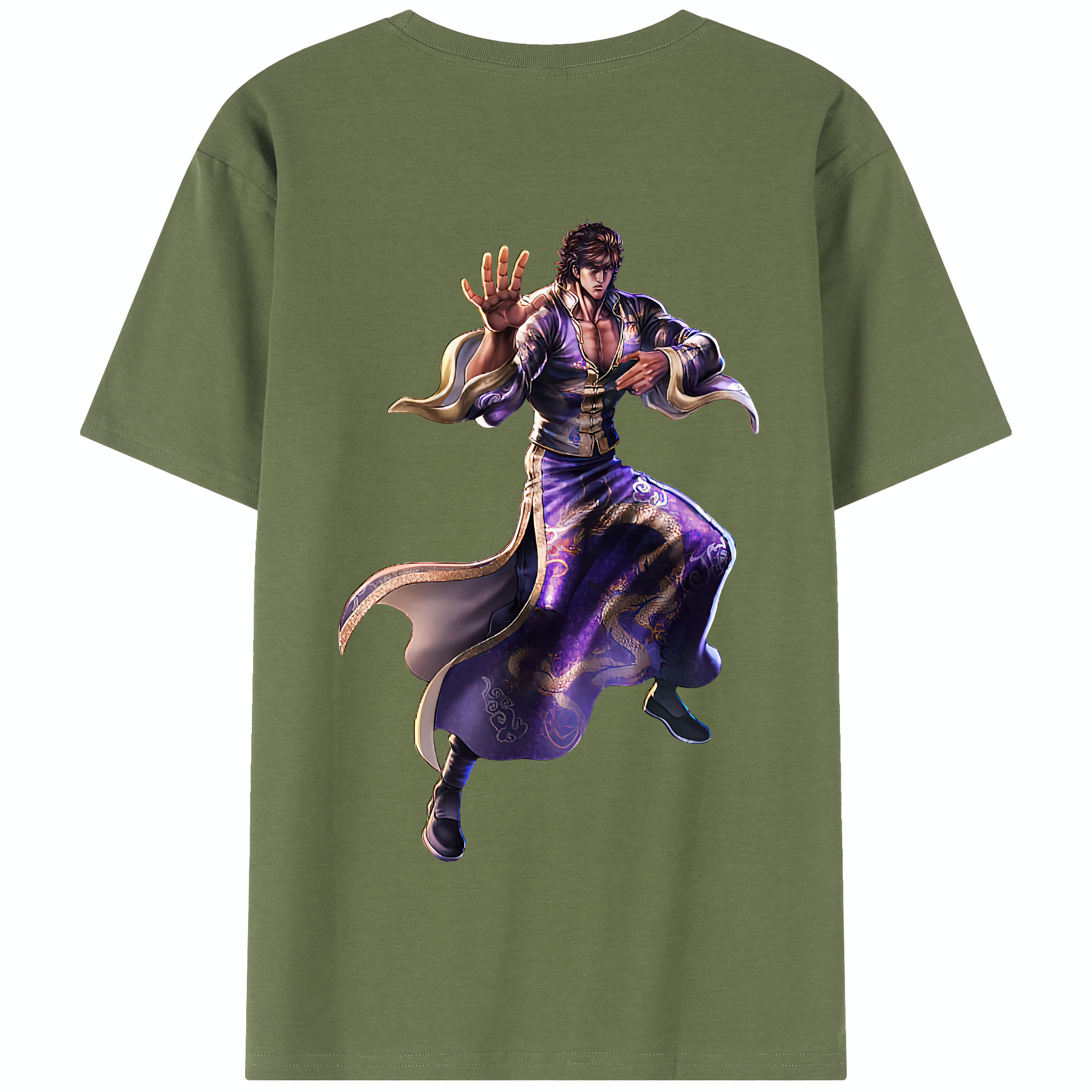 （画像用） 北斗の拳 Fist of the North Star 綿100％半袖Tシャツ（背面プリント）